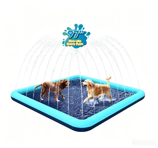 Dog Sprinkler Mat – Large Water Play Pad for Summer Cooling and Exercise