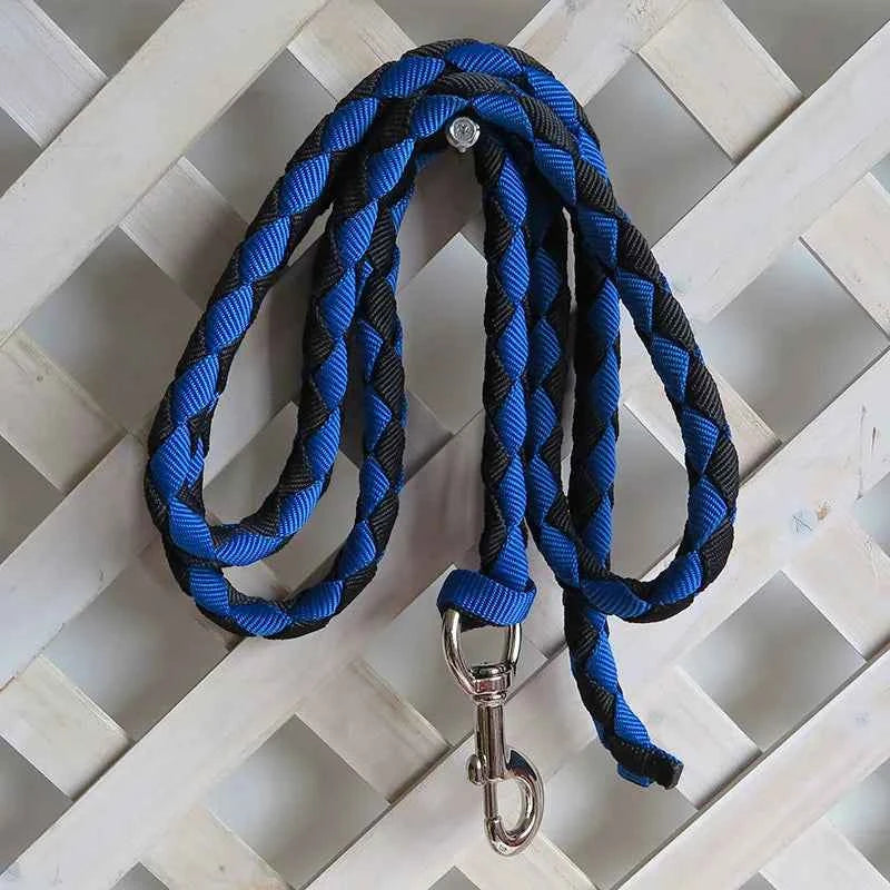 2m/2.5m/3m Braided Horse Rope Horse Leading Rope Braid Horse Halter With Brass Snap Equestrian Horse Riding Equipments