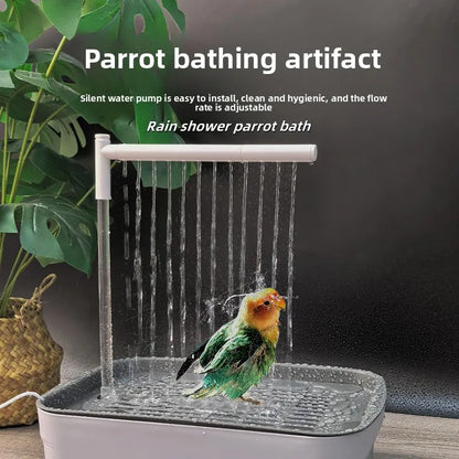 Bird Bathing Basin – Recirculating Water Shower for Parrots and Small Birds