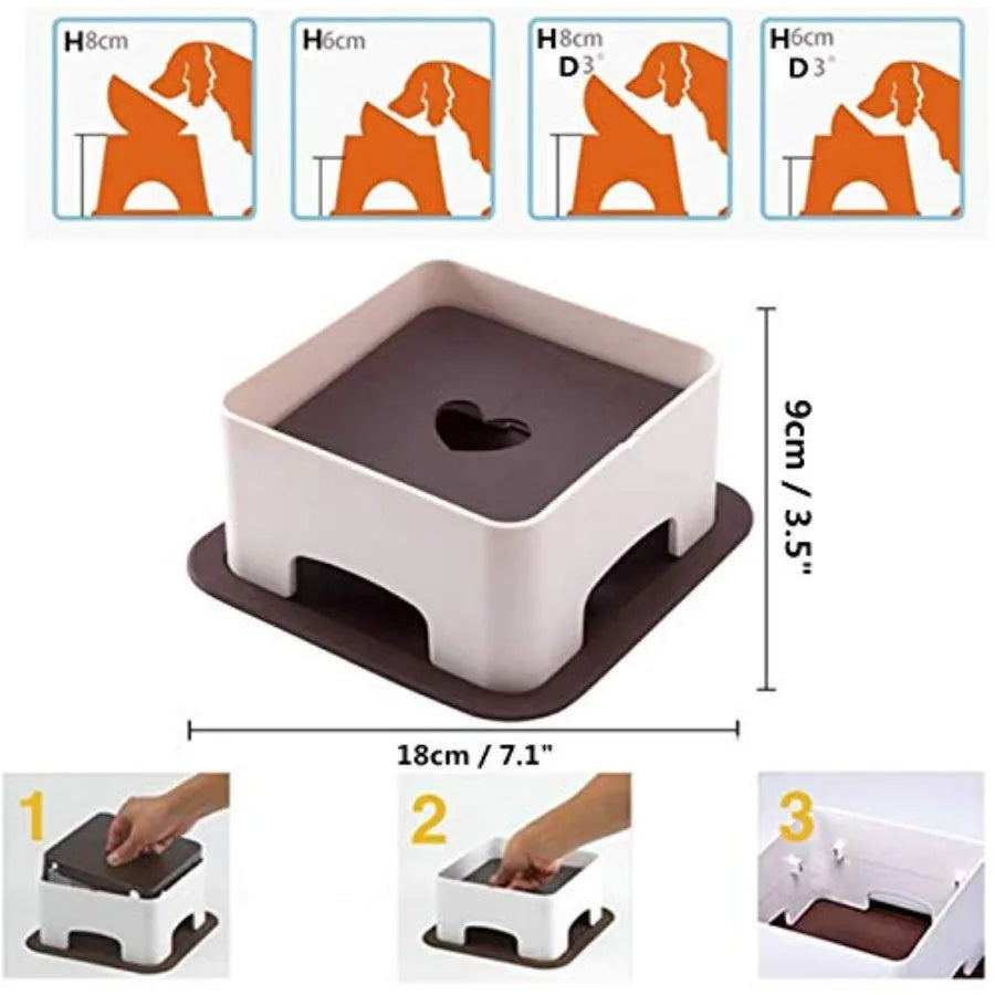 Non-Slip Ceramic Dog Bowl – Wide Mouth Feeding Dish for Small Breeds