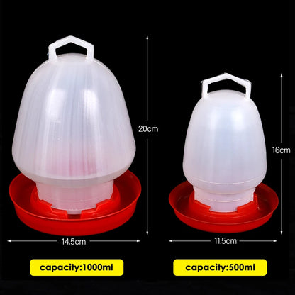 Bird & Chicken Water Feeder – 500ml/1000ml Automatic Drinking Bowl