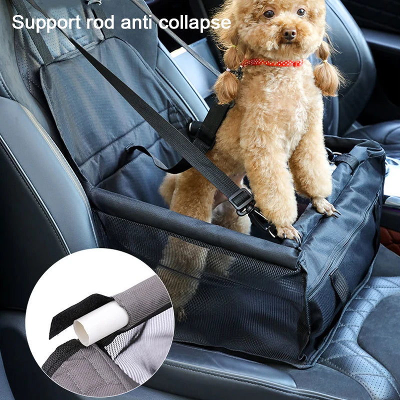 Portable Pet Car Seat Hammock – Foldable Carrier Bag for Cats & Dogs