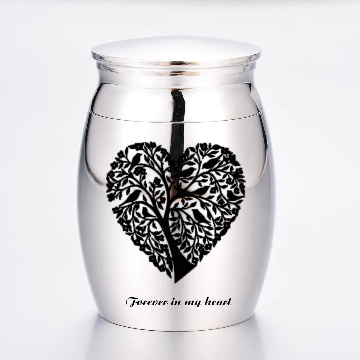 Stainless Steel Cremation Keepsake – Custom Memorial Container for Ashes & Hair