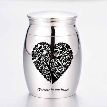 Stainless Steel Cremation Keepsake – Custom Memorial Container for Ashes & Hair