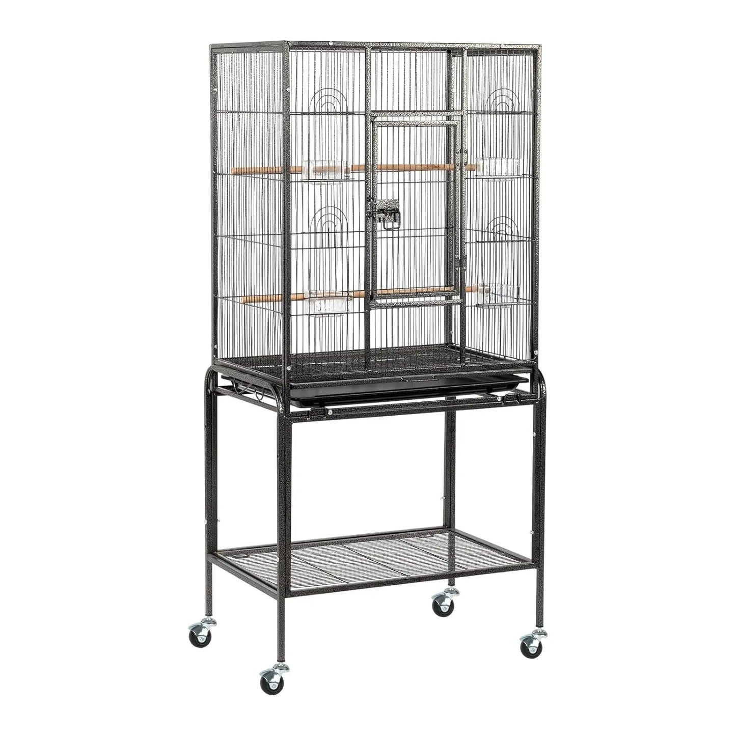 Heavy Duty Bird Cage – 53-Inch Cage with Wheels & Removable Slide-Out Tray