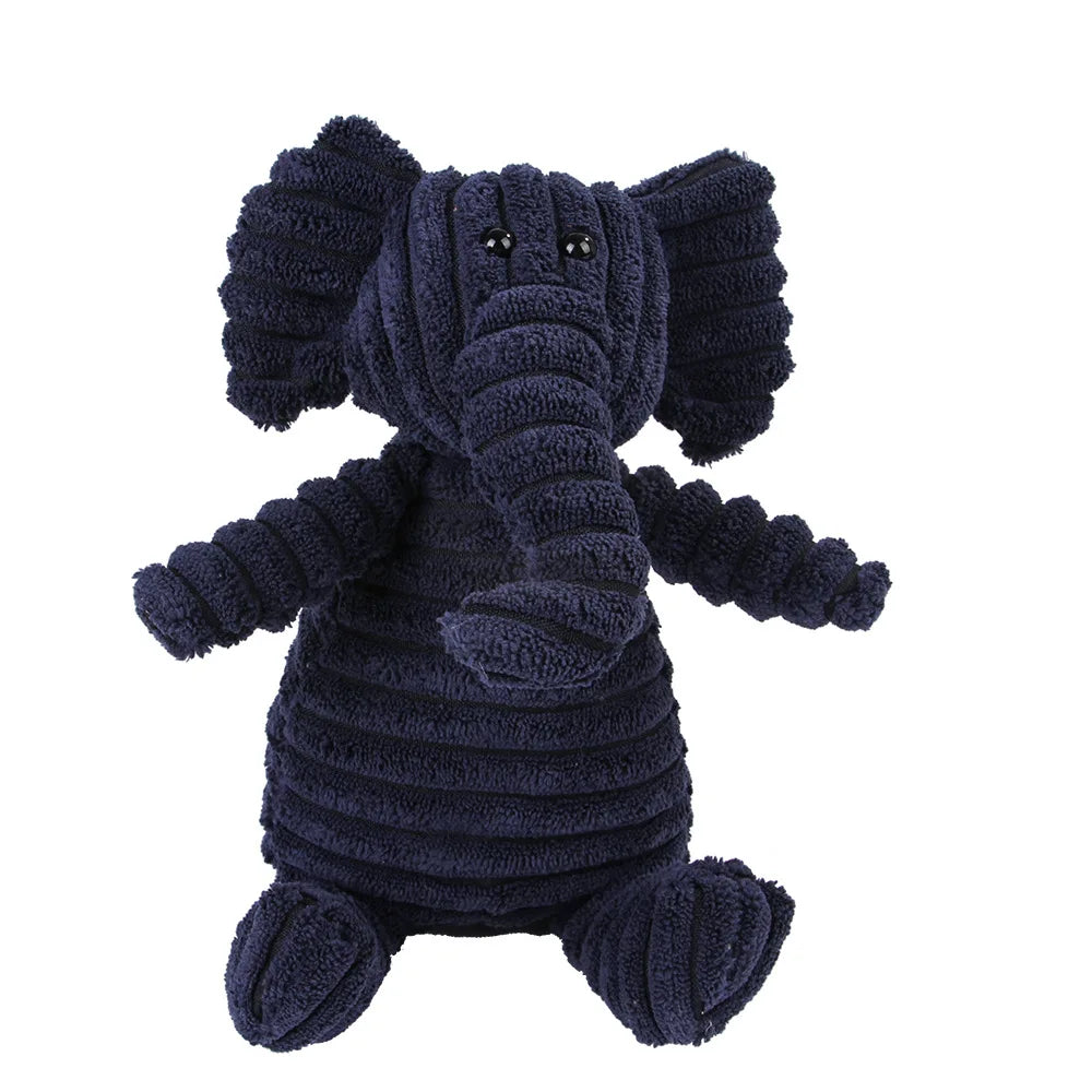 Plush Monkey & Pig Dog Toy – Corduroy Squeaky Chew Toy for Large Dogs