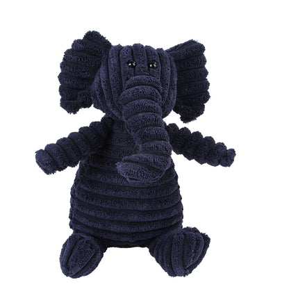 Plush Monkey & Pig Dog Toy – Corduroy Squeaky Chew Toy for Large Dogs