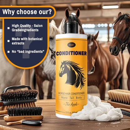Moisturizing Horse Coat Shampoo – Apple-Scented Mane & Tail Care for All Breeds
