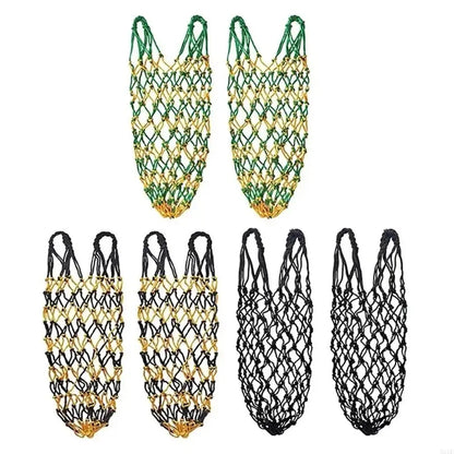 2PCS Horse Hay Bags – Large Capacity Slow Feed Hanging Nets for Livestock