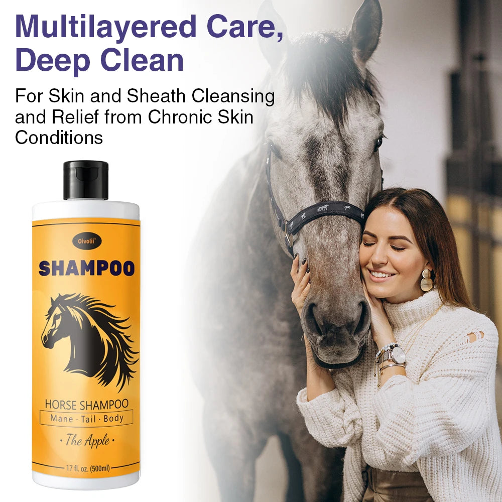 Moisturizing Horse Coat Shampoo – Apple-Scented Mane & Tail Care for All Breeds