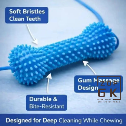 Dog Teeth Cleaning Toy – Interactive Rubber Chew Stick for Oral Care & Play