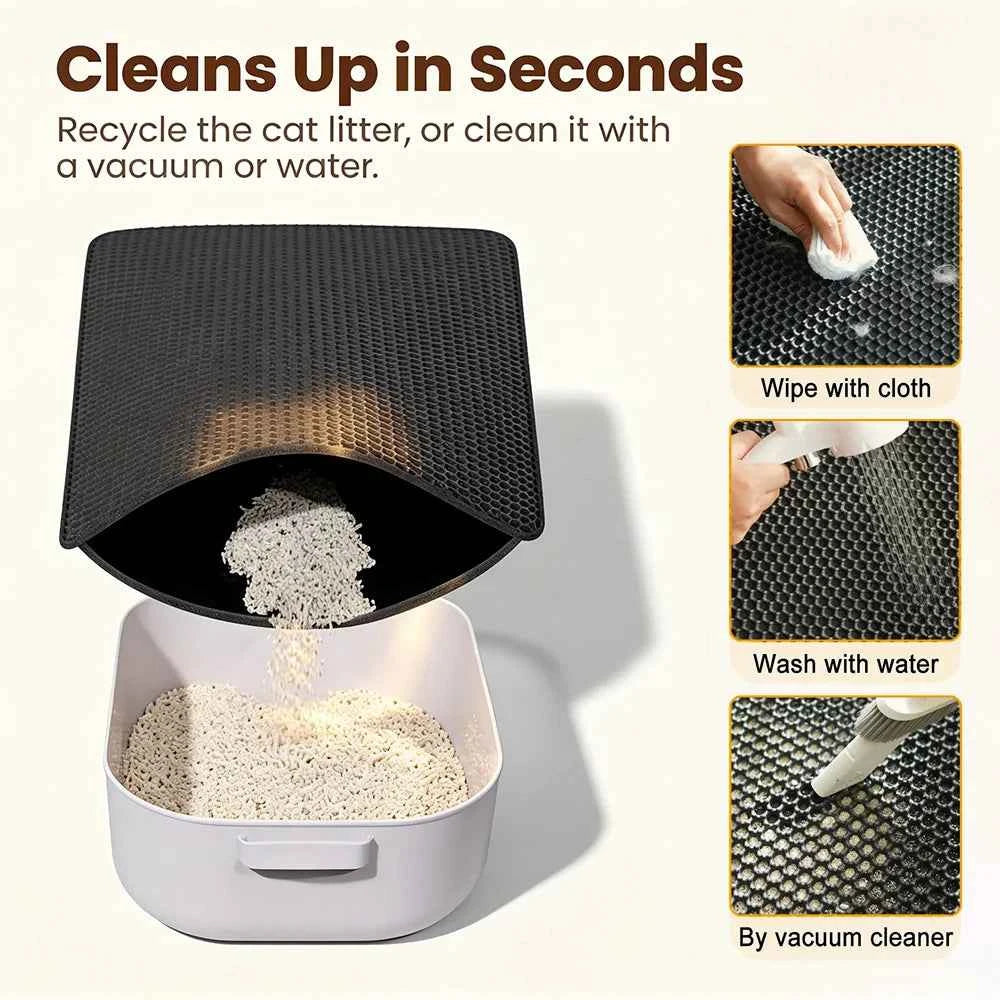 Cat Litter Mat Double Layer Pet Non Slip Big Pet Litter Box Filter MatWear Resistant Waterproof Anti-slip Cat Litter Mat