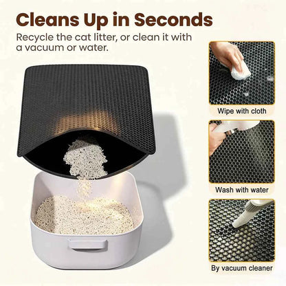 Cat Litter Mat Double Layer Pet Non Slip Big Pet Litter Box Filter MatWear Resistant Waterproof Anti-slip Cat Litter Mat