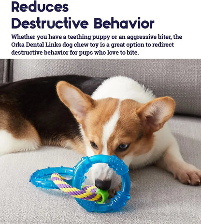 Dental Links Dog Toy by Pet stages – Interactive Rope Chew Toy for Puppies & Adult Dogs