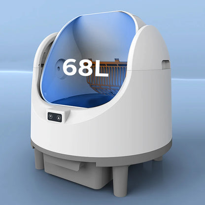 BOOTEELY Self-Cleaning Litter Box – Smart Open-Top Cat Toilet with Odor Reduction Features