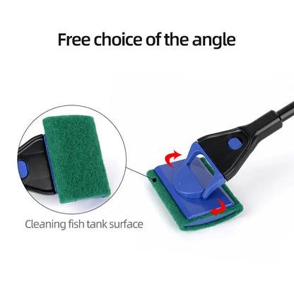 5-in-1 Aquarium Cleaning Accessories – Fish Tank Scraper & Glass Cleaning Brush