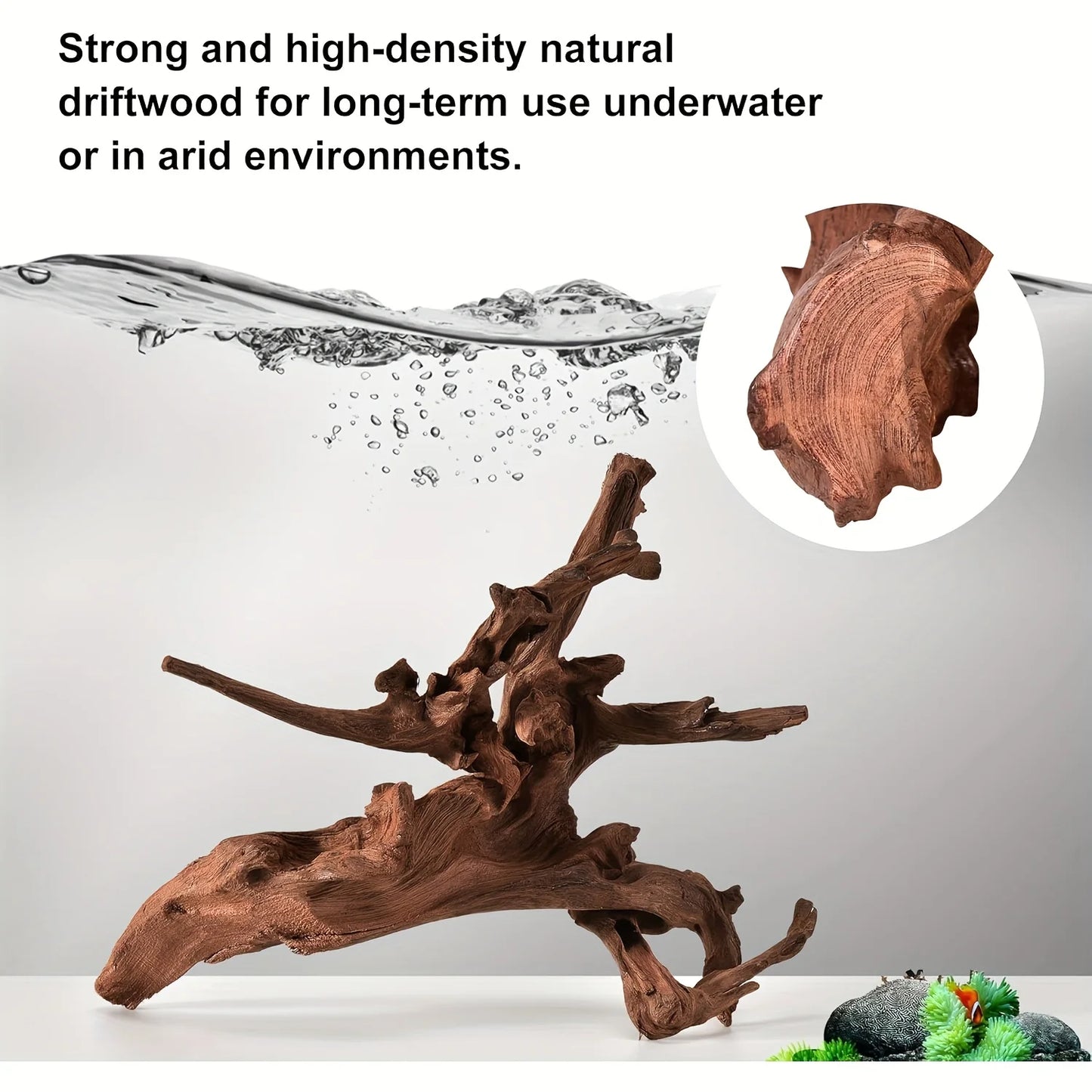 1PC Wooden Aquarium Landscape Decoration Natural Aquarium Sinkable Driftwood For Fish Tank Reptile Climbing Branches Random Style