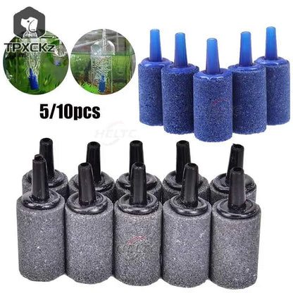 5/10Pcs Aquarium Cylinder Shape Air Stone Mineral Bubbles Release Fish Tank Punp Airstone Aeration Aerator Accessories