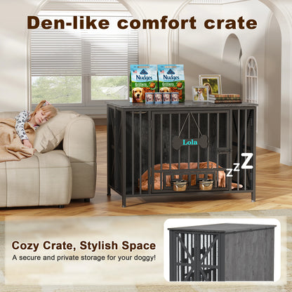 Assembly-Free Dog Kennel – Foldable Furniture-Style Crate for Large Dogs