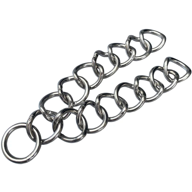 2pcs Stainless Steel Chain Double Link Curb Chain For  Horse Bits Pet 23cm