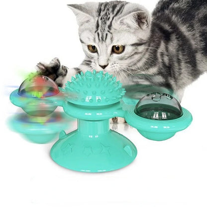 Spinning Windmill Cat Toy – Fun Interactive Puzzle Toy for Indoor Cats