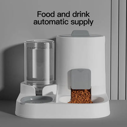 Spill-Proof Pet Feeder – Automatic Gravity Food & Water Station for Cats and Dogs