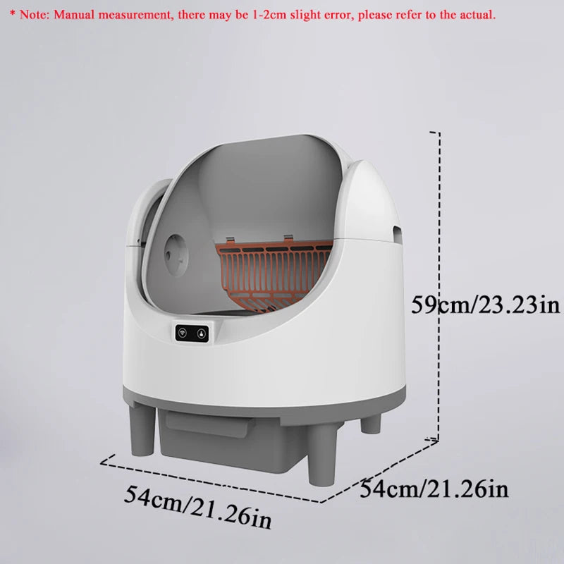 BOOTEELY Self-Cleaning Litter Box – Smart Open-Top Cat Toilet with Odor Reduction Features