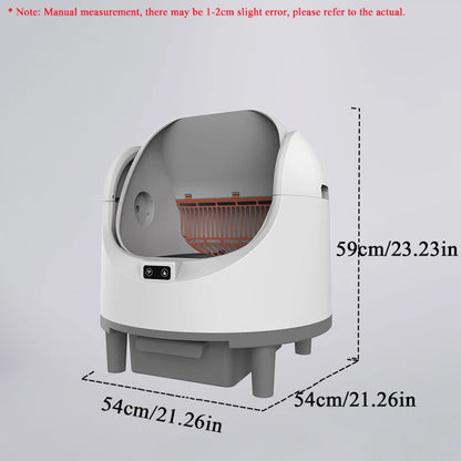 BOOTEELY Self-Cleaning Litter Box – Smart Open-Top Cat Toilet with Odor Reduction Features