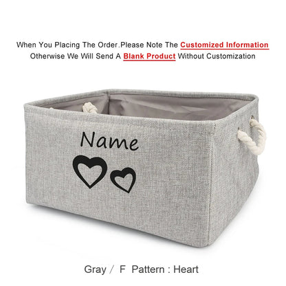 Custom Pet Storage Box – Dog Paw Basket for Toys, Clothes & Accessories
