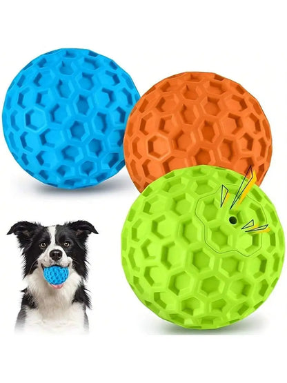 Heavy-Duty Squeaky Dog Toy Ball – Durable Chew Toy for Strong Chewers