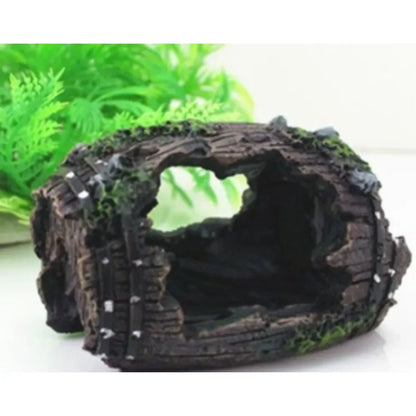 Fish Tank Landscape Ornament – Simulation Wine Barrel Cave Decoration