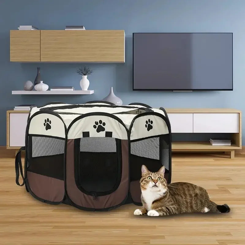 Portable Foldable Pet Tent Kennel Octagonal Fence Puppy Shelter Easy To Use Outdoor Easy Operation Large Dog Cages