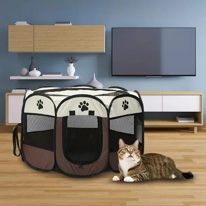 Portable Foldable Pet Tent Kennel Octagonal Fence Puppy Shelter Easy To Use Outdoor Easy Operation Large Dog Cages