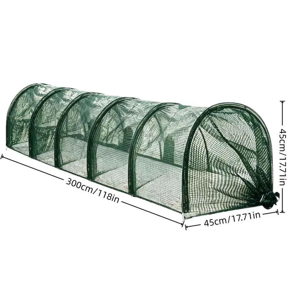Foldable Chicken Tunnel Outdoor Metal Poultry Run Quick Install Flexible Yard Duck Goose Rabbit Quail Small Pet Enclosure
