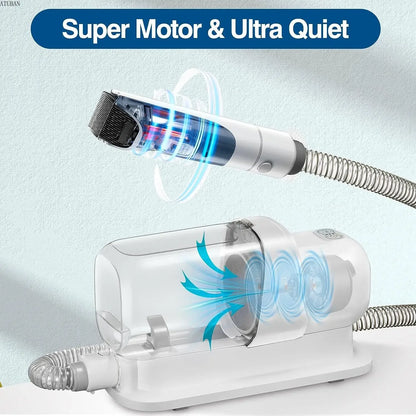 Pet Hair Vacuum Grooming System – 2.3L Dust Cup for Dogs & Cats