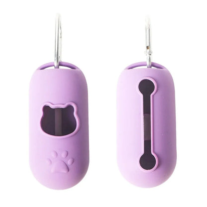 Portable Pet Waste Bag Holder – Silicone Dog Garbage Bag Dispenser with Clip