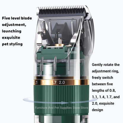 Cordless Pet Hair Clipper – USB Rechargeable Grooming Trimmer for Pets