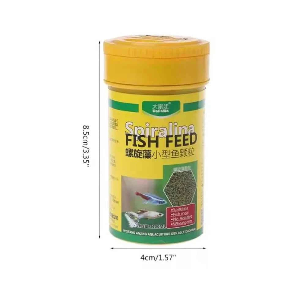 Color-Enhancing Fish Food – Spirulina Granules for Aquarium Fish Tank Feeding