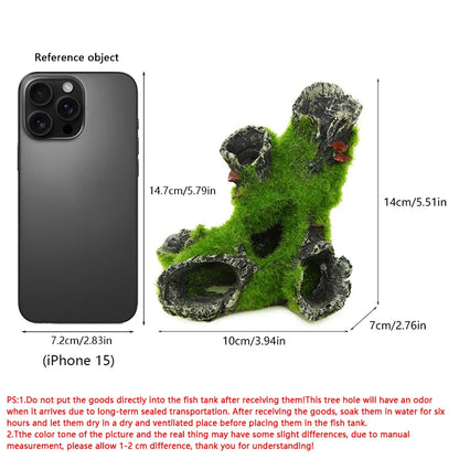 1PC Aquarium Tree Trunk Resin for Fish Tank Decoration for Hiding Shrimp and Fish Landscape Rock Hiding Cave Tree Decoration
