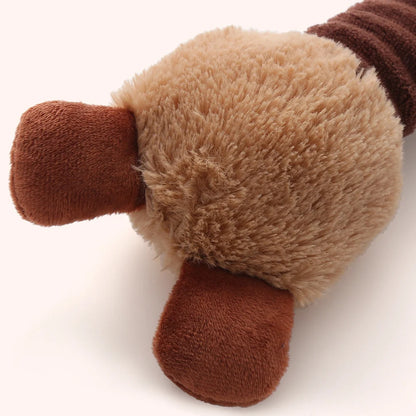 Cartoon Long Neck Small Dog Toy Puppy Duck Rabbit Fox Soft Plush Chew Pet Squeaky Toy