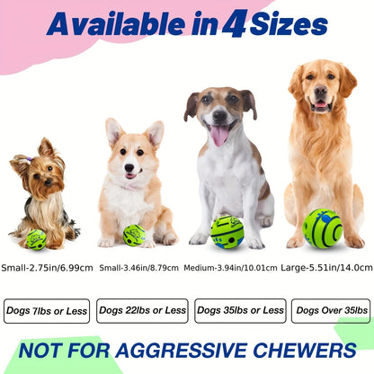 Giggle Sound Dog Ball – Interactive Wobble Toy for Active Dogs