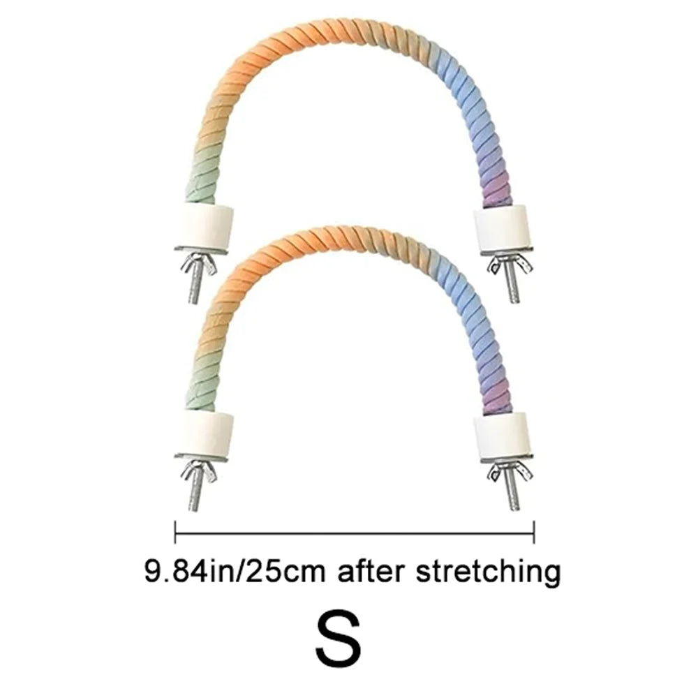 Bendable Bird Perch Rope – Cage Climbing Accessory for Cockatiels & Parakeets