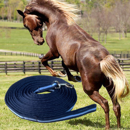 Thick Horse Lead Rope – 8M Lunge Line for Training, Lunging & Recall