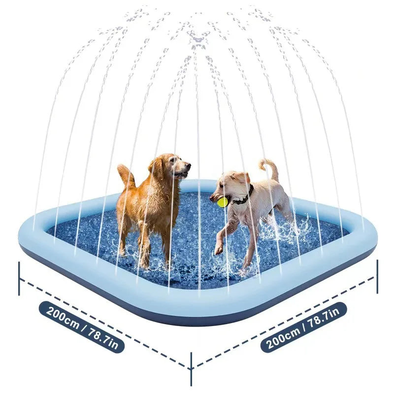 Dog Sprinkler Mat – Large Water Play Pad for Summer Cooling and Exercise