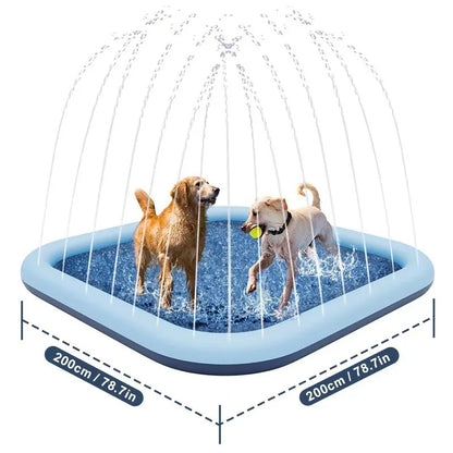 Dog Sprinkler Mat – Large Water Play Pad for Summer Cooling and Exercise