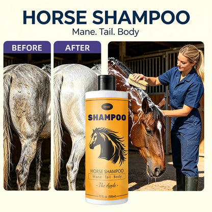 Moisturizing Horse Coat Shampoo – Apple-Scented Mane & Tail Care for All Breeds