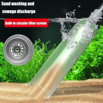 Aquarium Cleaning Vacuum – Sand & Gravel Washer with Extension Tube