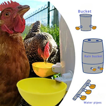 Drinking Water Feeder for Chicks Duck Goose Turkey Quail Automatic Chicken Water Cup Waterer Bowl Kit Farm Coop Poultry Waterer