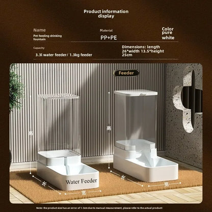 Large Capacity Pet Feeding Station – Automatic Food Storage & Water Dispenser