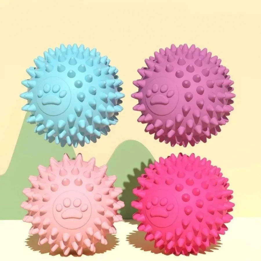 Durable Dog Toy Ball – Bouncing Rubber Ball for Chewing, Training & Teething